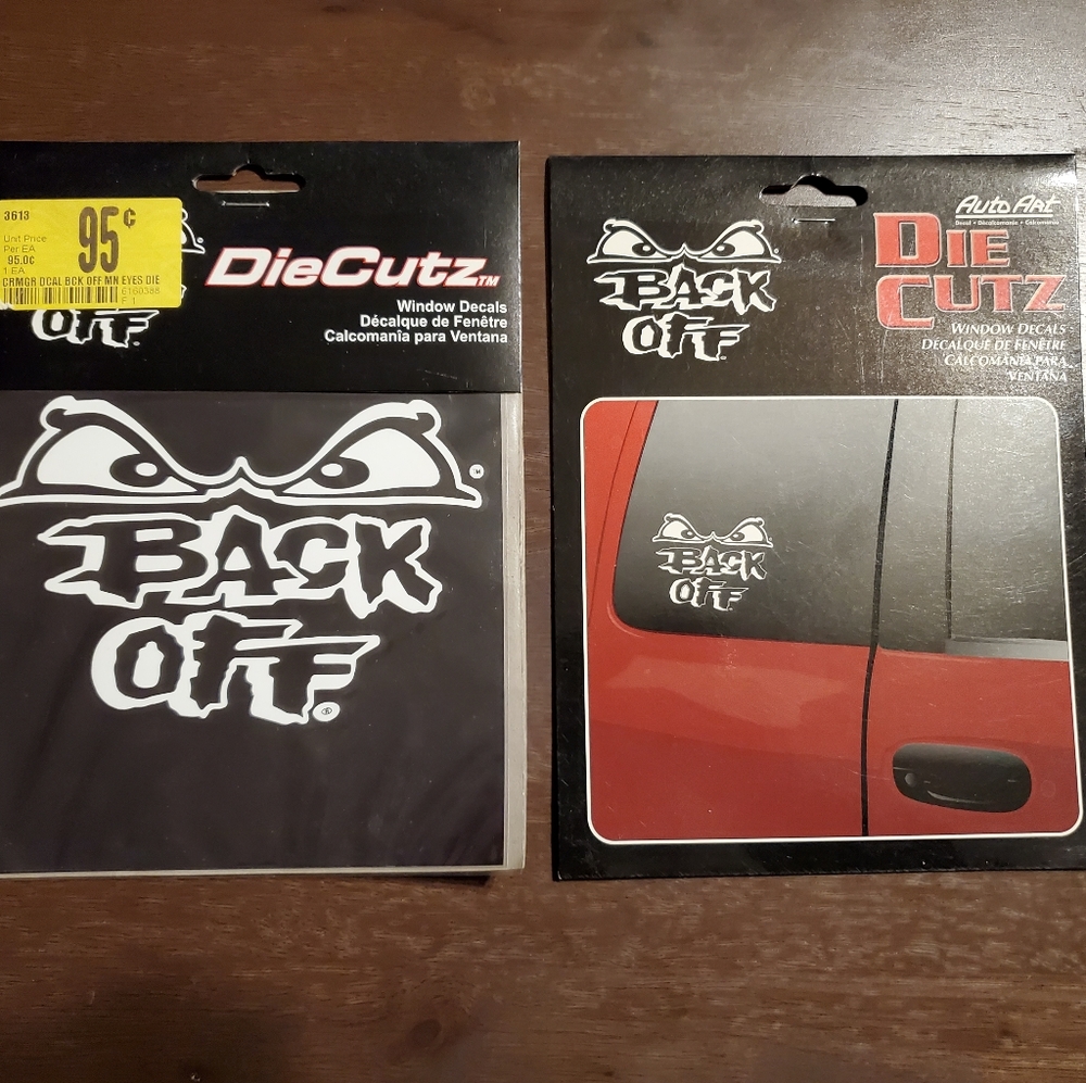 DieCutz "Back Off" Car Decal